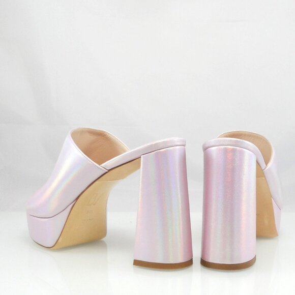 NIB$530 Bettina Vermillon Anita Platform Mules Block Heel Slip-0n Sandals 38.5 - Picture 8 of 16